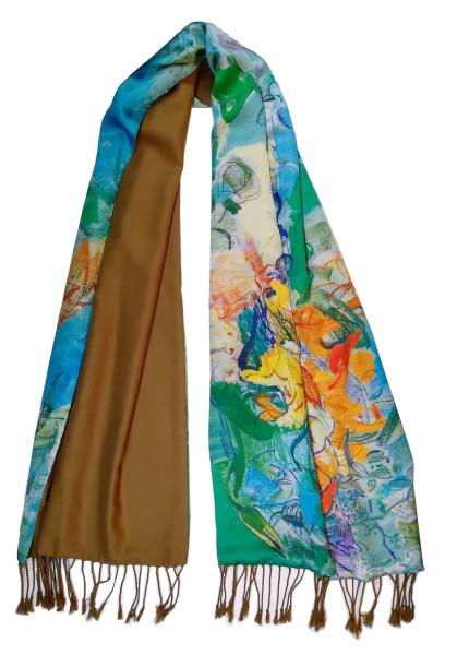 Lady Shawl Scarf, Silk, Double-sided